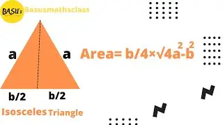 How to derive the formula of area of Isosceles triangle || Prove||