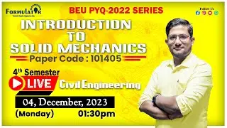 BEU PYQ-2022 Introduction to Solid Mechanics #4th_semester #civilengineering #beu #solidmechanics