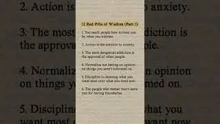 12 red pills of wisdom (part-1) !! Inspirational quotes #shorts #youtubeshorts #trending