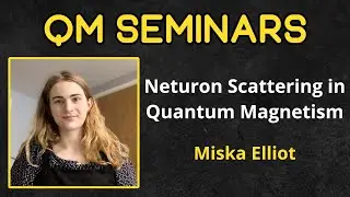 Neutron Scattering in Quantum Magnetism - Miska Elliot - QM Seminars