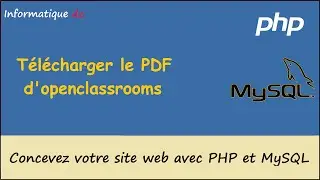PDF [ openclassrooms ] Concevez votre site web avec PHP et MySQL