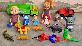 Spiderman ne chote baby ke fighter plane ko Tiger se bachaya ! Gadi wala Cartoon Video 