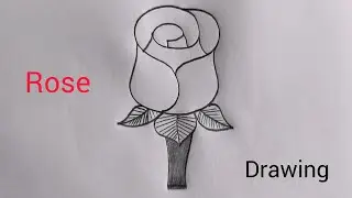 Rose flower drawing from letter S & ❤️ sign l Easy Rose drawing tutorial step by step for beginners🌹