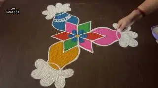 5*3 dots beautiful sankranthi RANGOLI 