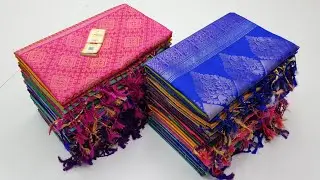 Tissue Border Soft Silk Sarees || Rangoli Design || Online Shopping
