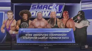WWE 2K25 Brock VS Carlito, Chad, Luke, Vader, Abyss 6-Way Gauntlet Elm. Match WWE Undisputed Tittle