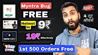 Myntra Bug FREE Shopping | Droom Rs.9 Helmet | Paytm First In Rs.19 Effec. | Firstcry FREE Sale |