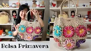 Bolsa de crochê Primavera