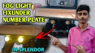 Fog light installation in under splendor number plate | Fog light for bike | Gokulling dude