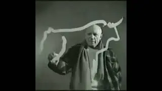 Picasso Painting Live on Glass | 1949 Documentary Clip #Picasso #ArtDocumentary #VisiteAPicasso