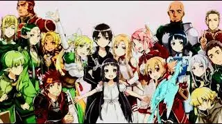 Sword Art Online Characters AMV Song Lyrics ( Two World One Family ) 