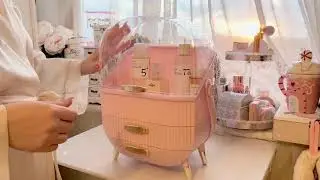 Unboxing Aldi / Korean Makeup & Skincare mini haul & Cute Makeup Organizer 💕