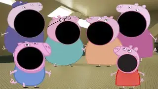 Pop peppa in the backrooms! Pop peppa pig family in backrooms!