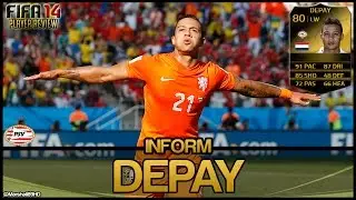 FIFA 14 UT - IF Depay || Inform Team of the Week Ultimate Team 80 Player Review + In Game Stats