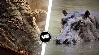crocodile VS hippopotame: qui sera le vainqueur?