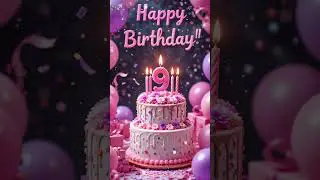 Happy 9th Birthday Wishes for Girl 🎉 Vibrant & Animated birthday Greetings #girlbirthday #hbdwishes