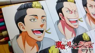 Drawing Hanma Shuji in different anime styles || Tokyo Revengers