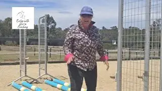 Setting up a Showjumping Oxer with breakaway safety cups