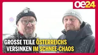 Gro&szlig;e Teile &Ouml;sterreichs versinken im Schnee-Chaos