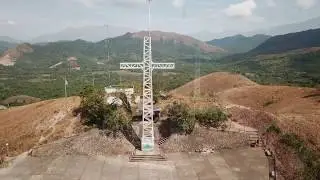 Mount Tapyas Cross by drone. Coron Philippines