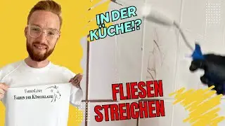 K&uuml;che streichen g&uuml;nstig - Fliesen streichen mit Fliesenfarbe K&uuml;che - farbenloewe.de