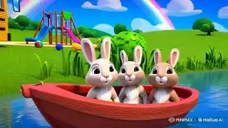 🐰 Rabbits in the Rain 🌧️🎶 Pinky Kids Animation Songs