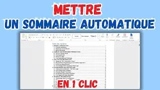 Comment cr&eacute;er un sommaire automatique sur Google Docs (table des mati&egrave;res)