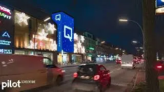 LED Media Facade for the Quarree Wandsbek Shopping Center, Hamburg, Germany.