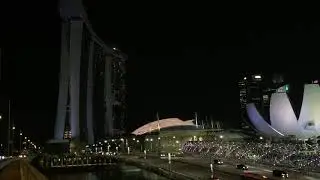 iconic view in Singapore- Benjamin sheares bridge