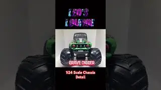 Grandma Grave Digger 1:24 Scale With Chrome Chassis Detail Custom