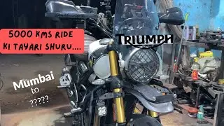 TRIUMPH Scrambler 400 X पे अभी तक की सबसे long ride की तय्यारी शुरू 😎! Ride preparation