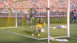 OWN GOAL: Steven Beitashour puts in Felipe's cross