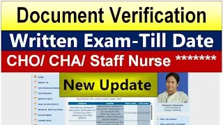 west bengal cho document verification | cho document verification new update west bengal