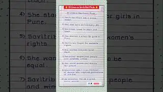 ✍️✍️10 lines on Savitribai Phule in english #shorts #savitribai #10lines