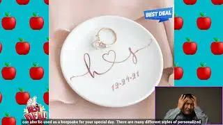 1005003067841429 Personalized Ring Dish Wedding Ring Holder Engagement Gift Birthday Cu