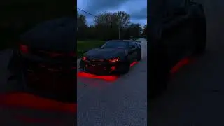 🔥 Black Beast on the Streets &ndash; Night Drive with Red Neon Lights! 🖤🚗💨
