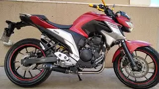 Fazer 250 fz 25 - Novo escapamento Jeskap embaixo da pedaleira
