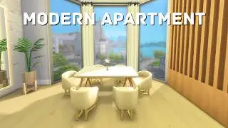 Calm Modern Apartment 🌆🕯️ | San Myshuno | No CC | The Sims 4 ASMR Speed Build