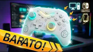 Controle sem fio RGB que funciona no Nintendo Switch, PC e Celular ! 🎮😍 Wireless Controller CM 619