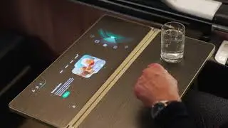 Turning tables of user interface integration: Our interactive fold-up tray
