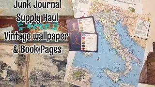 vintage wallpaper samples & Book Pages for Junk Journals /| I'm A Cool Mom