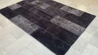 Tapis Patchwork noir 22567