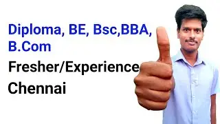 BE Bsc B com BBA Diploma  Job vacancy 2022
