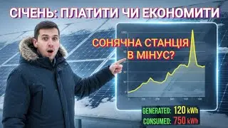Сонячна станція в січні: Очікування vs Реальність. Статистика за місяць 
