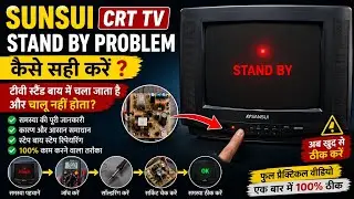Crt tv ultraslim standby release but not on  hot to fix it // sansui crt tv repair standby problem 
