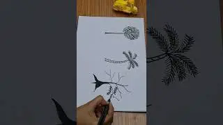 Warli Trees - Day 9 #shorts #warlipainting #craft #diy