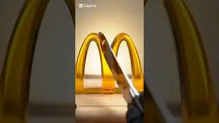 ASMR Cutting McDonald&rsquo;s Logo🍟✨ #shorts