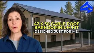 Luxury 42x30 Gable Roof Barndominium: Double Porch & Lean-To [Tour]