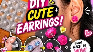 I Never throw away pillalu bottles! I made rose earings using with medicine wrapper 