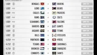 NFL 2013 - Week 10 Schedule